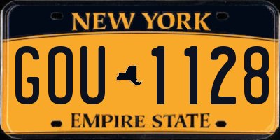 NY license plate GOU1128