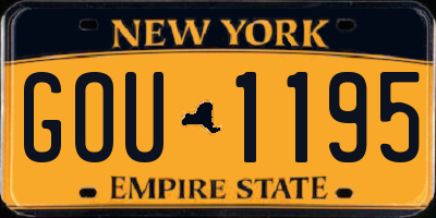 NY license plate GOU1195