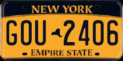 NY license plate GOU2406