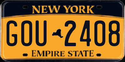 NY license plate GOU2408