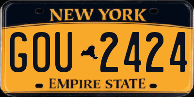 NY license plate GOU2424