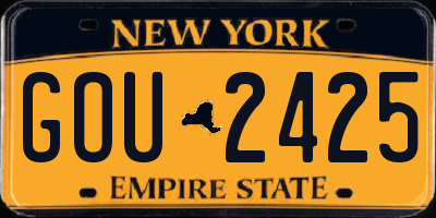 NY license plate GOU2425