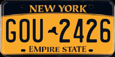 NY license plate GOU2426