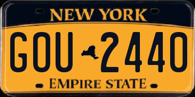 NY license plate GOU2440