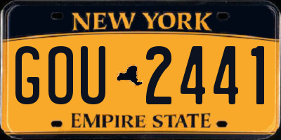 NY license plate GOU2441