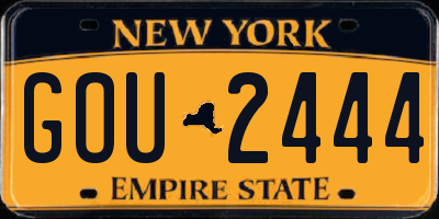 NY license plate GOU2444