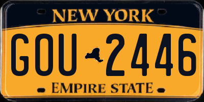 NY license plate GOU2446