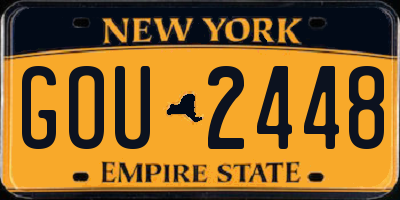 NY license plate GOU2448