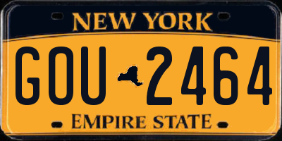 NY license plate GOU2464