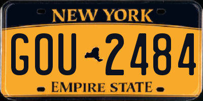 NY license plate GOU2484