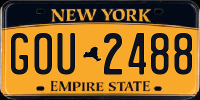 NY license plate GOU2488