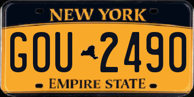 NY license plate GOU2490