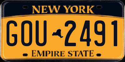 NY license plate GOU2491