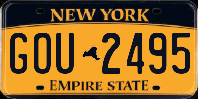 NY license plate GOU2495