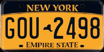 NY license plate GOU2498