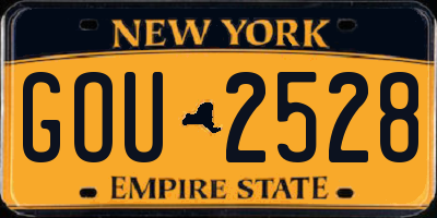 NY license plate GOU2528