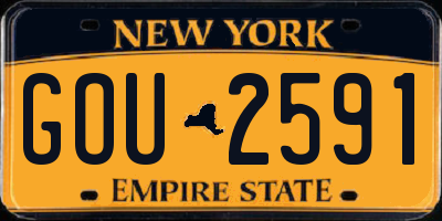 NY license plate GOU2591
