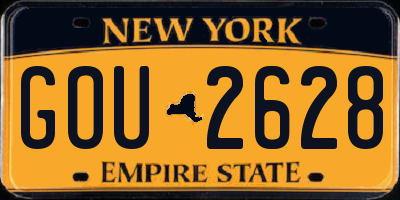 NY license plate GOU2628