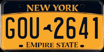 NY license plate GOU2641