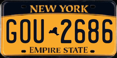 NY license plate GOU2686