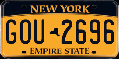 NY license plate GOU2696