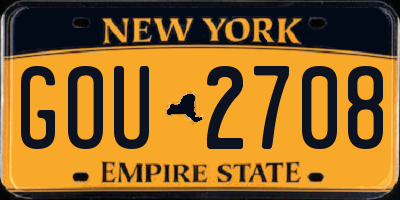 NY license plate GOU2708