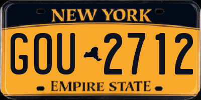 NY license plate GOU2712