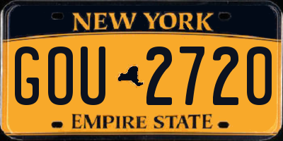 NY license plate GOU2720