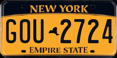 NY license plate GOU2724