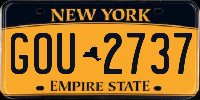 NY license plate GOU2737