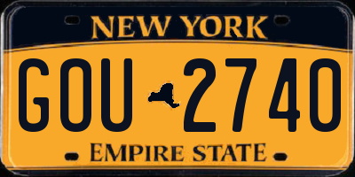 NY license plate GOU2740