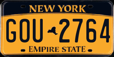 NY license plate GOU2764