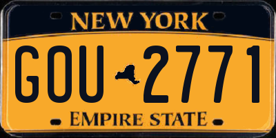 NY license plate GOU2771