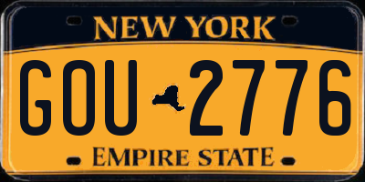 NY license plate GOU2776