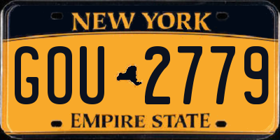 NY license plate GOU2779
