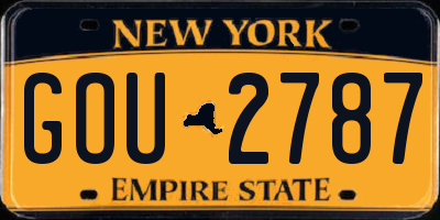 NY license plate GOU2787