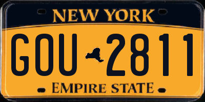NY license plate GOU2811