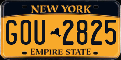 NY license plate GOU2825