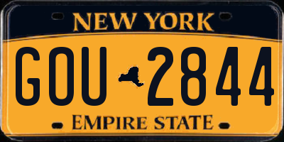 NY license plate GOU2844