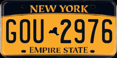 NY license plate GOU2976