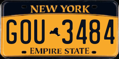 NY license plate GOU3484