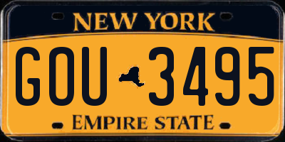 NY license plate GOU3495