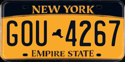NY license plate GOU4267