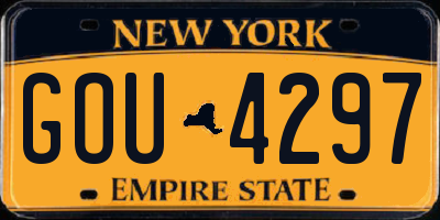 NY license plate GOU4297