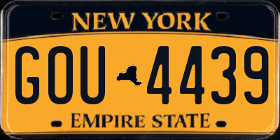 NY license plate GOU4439