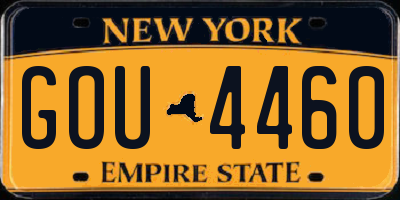 NY license plate GOU4460