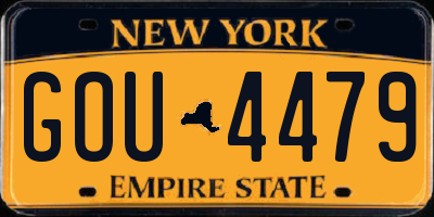 NY license plate GOU4479