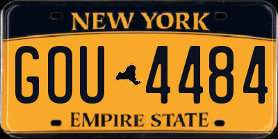 NY license plate GOU4484