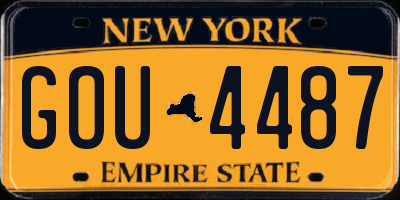 NY license plate GOU4487