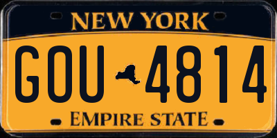 NY license plate GOU4814